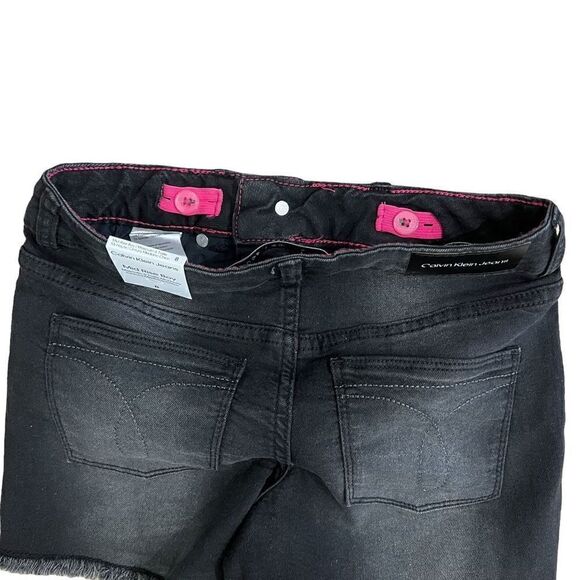 Calvin Klein Girls Mid-Rise Boy Jean Shorts Black Size 8 - Picture 8 of 9